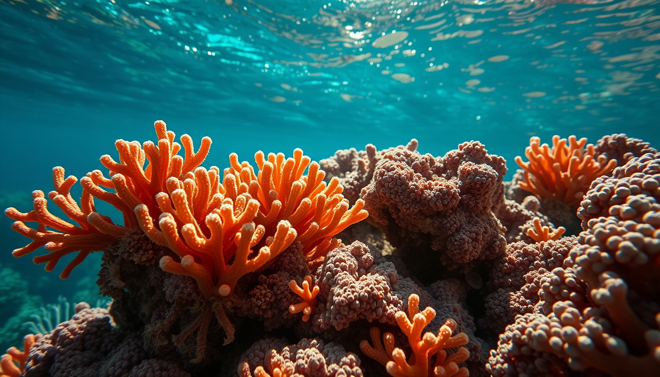 coral reef vibrant in editorial style