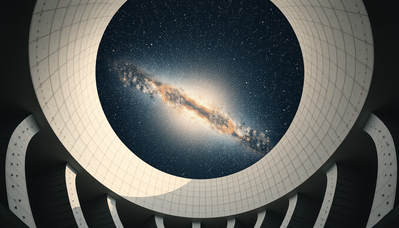 cosmic microwave background in editorial style