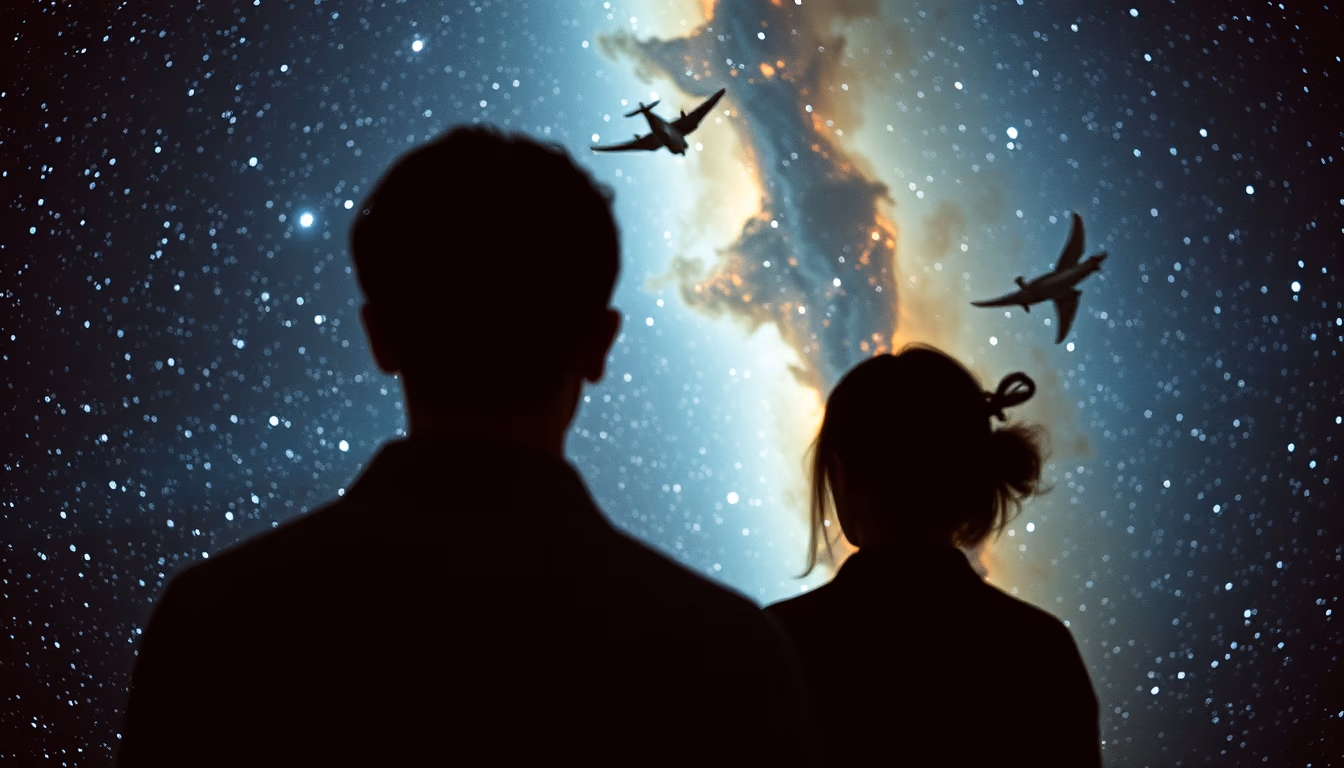 cosmic microwave background in editorial style