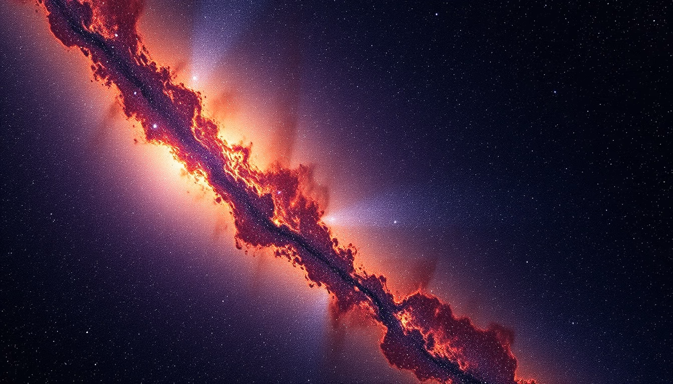 cosmic microwave background in editorial style