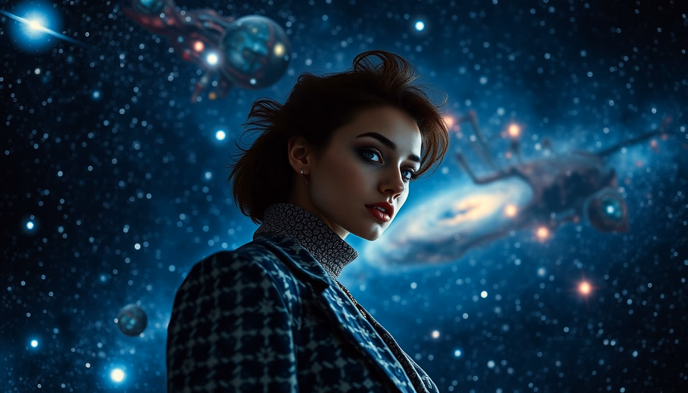 cosmic microwave background in editorial style