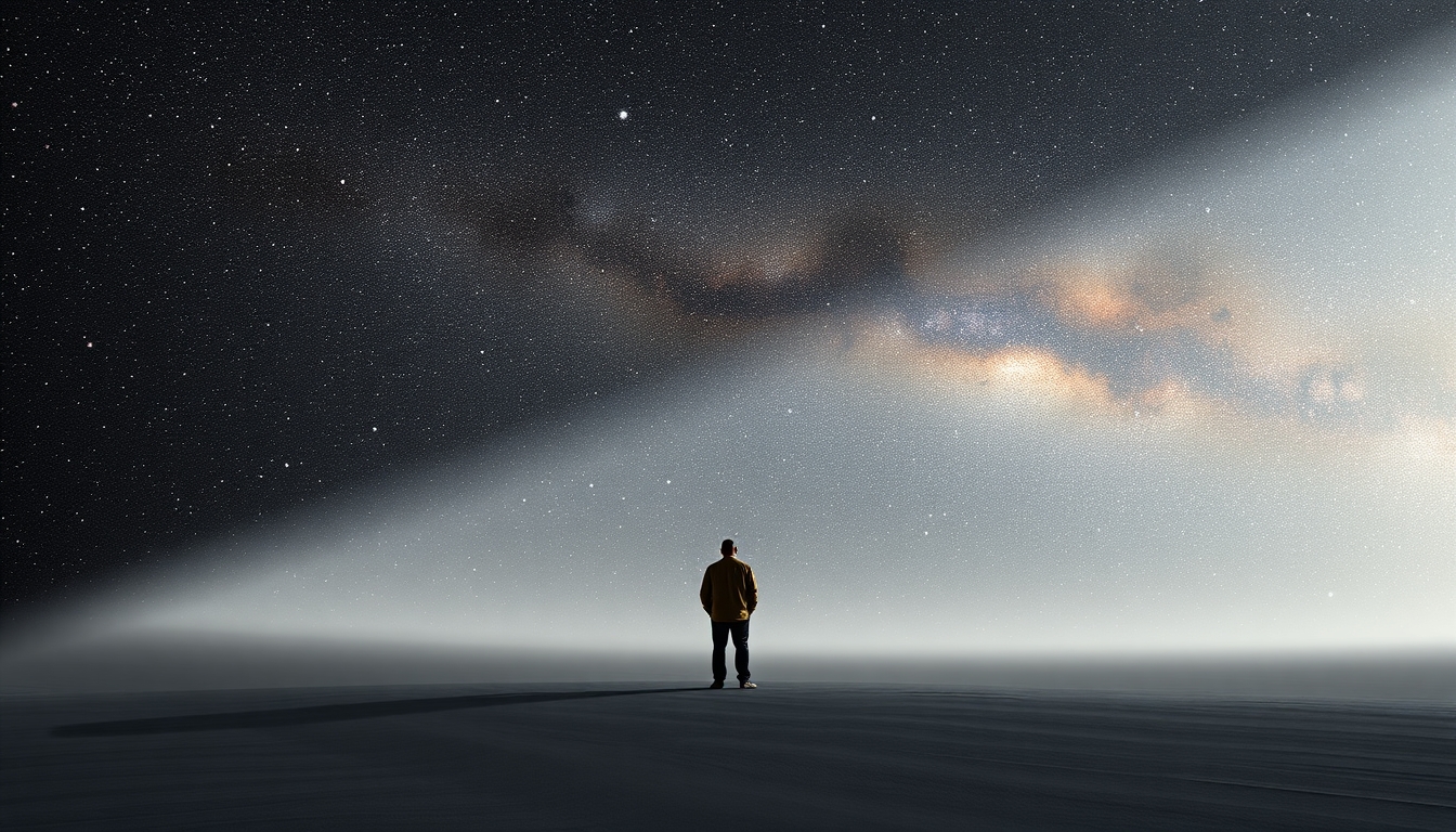 cosmic microwave background in editorial style