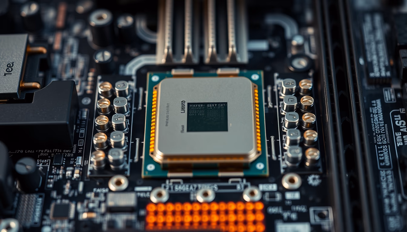 cpu socket lga in editorial style