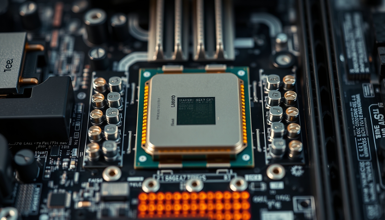 cpu socket lga in editorial style