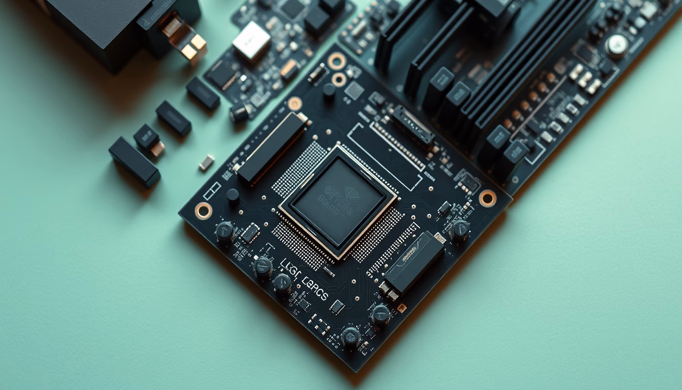 cpu socket lga in editorial style