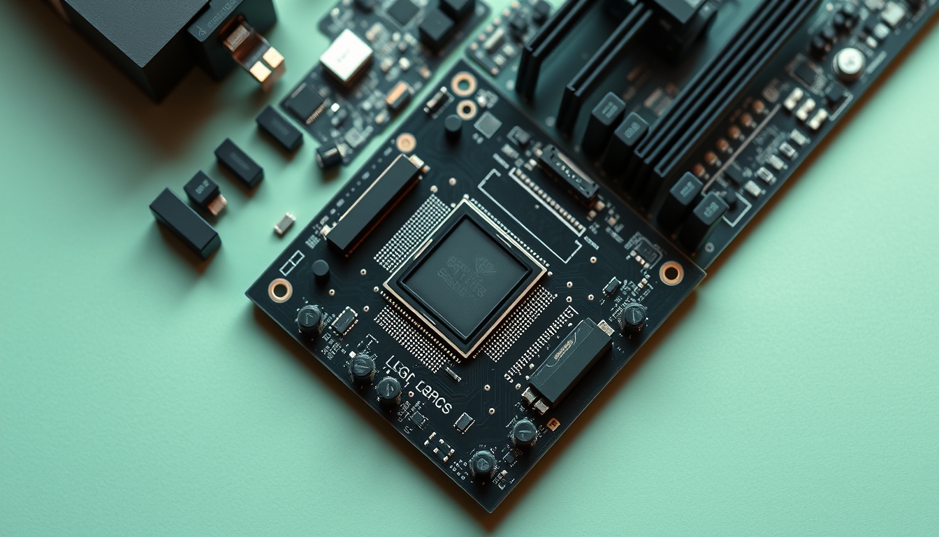 cpu socket lga in editorial style