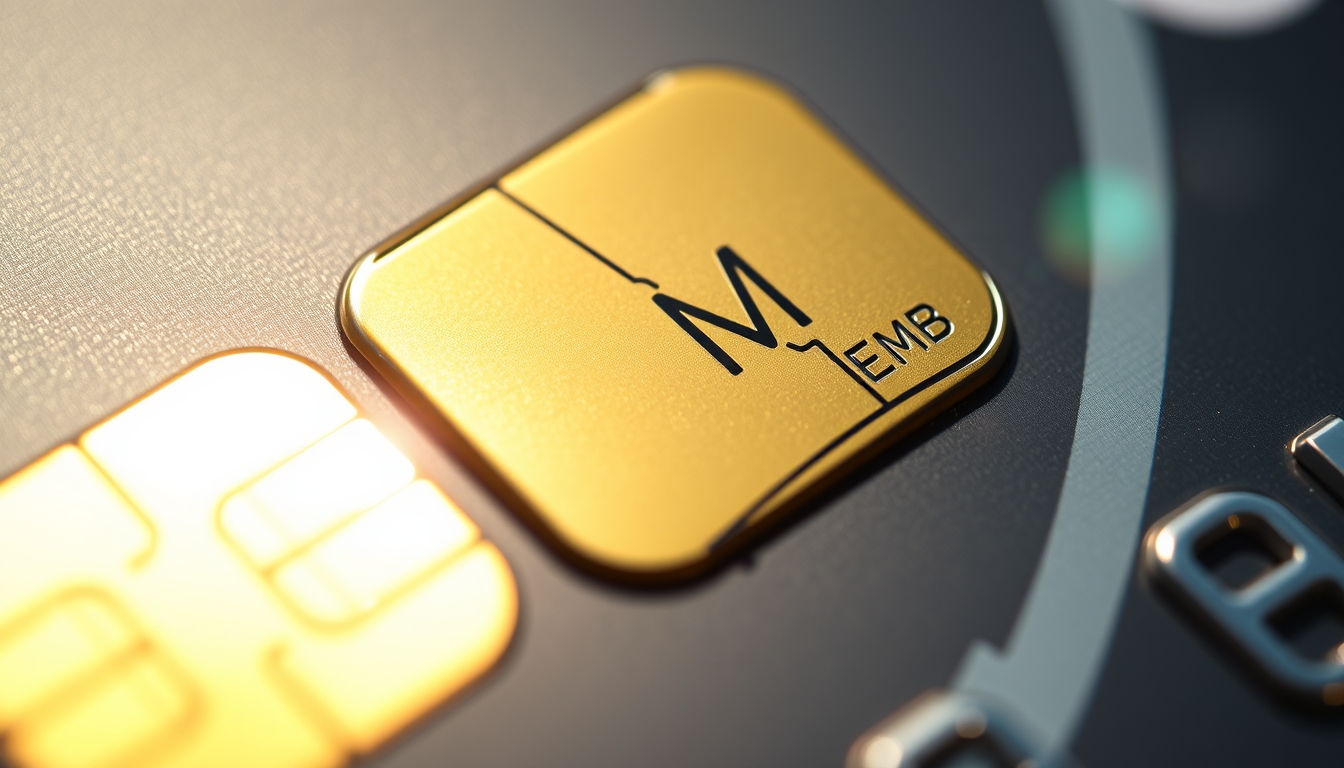 Chip de cartão de crédito closeup macro do chip EMV em estilo editorial