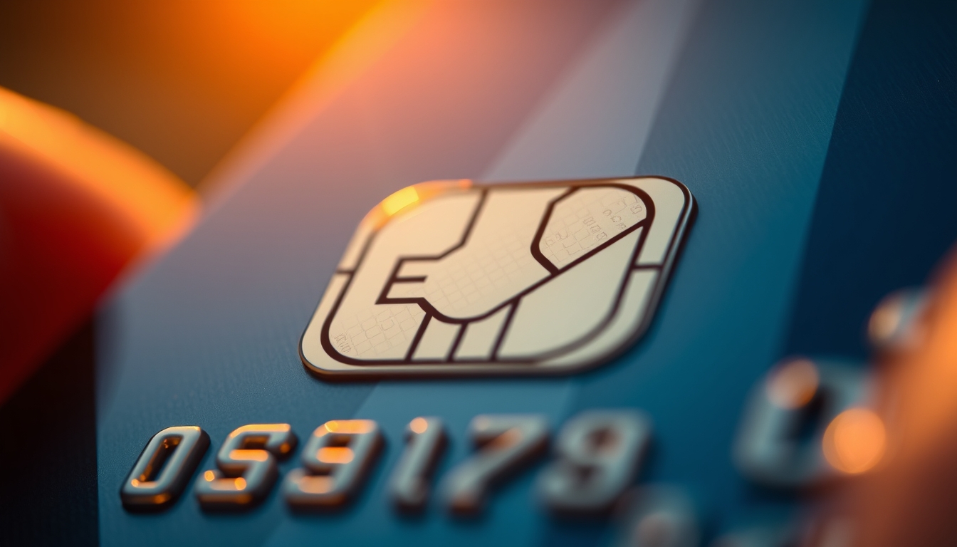 Chip de cartão de crédito closeup macro do chip EMV em estilo editorial