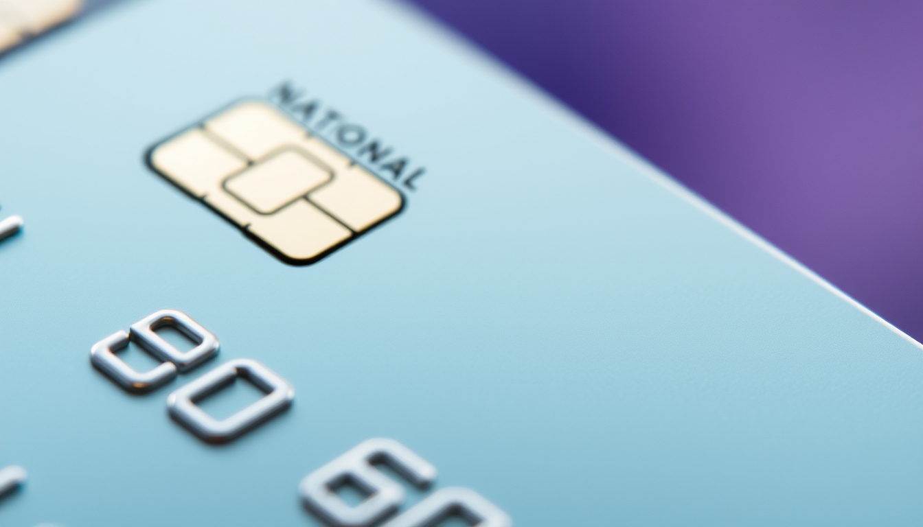 credit card chip macro shot in editorial style