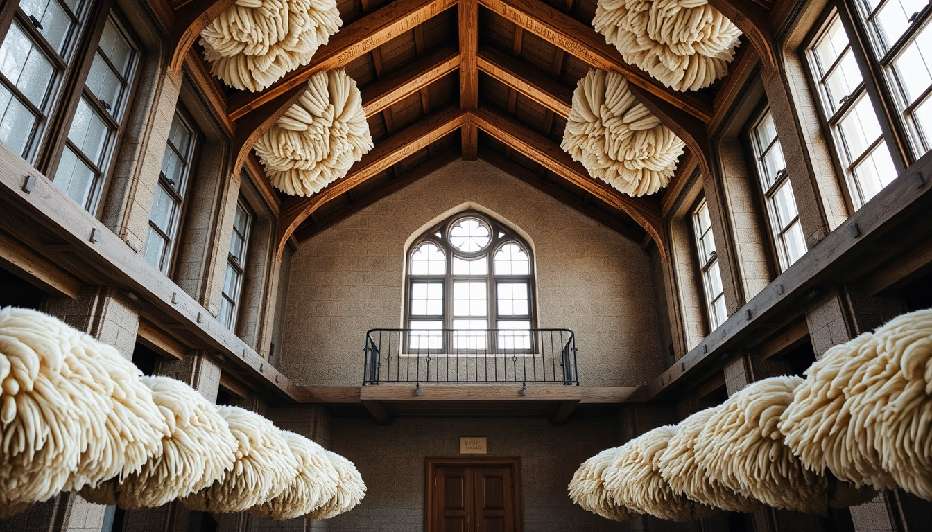 crewel work wool in editorial style