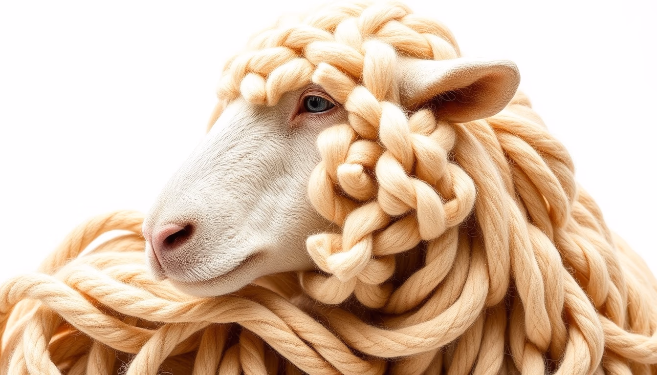 crewel work wool in editorial style