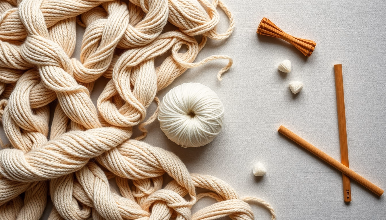 crewel work wool in editorial style