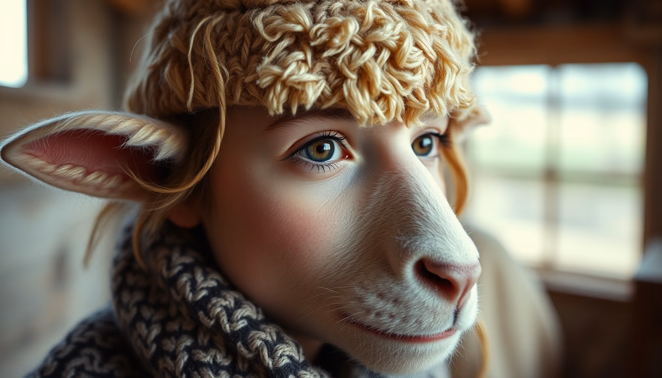 crewel work wool in editorial style