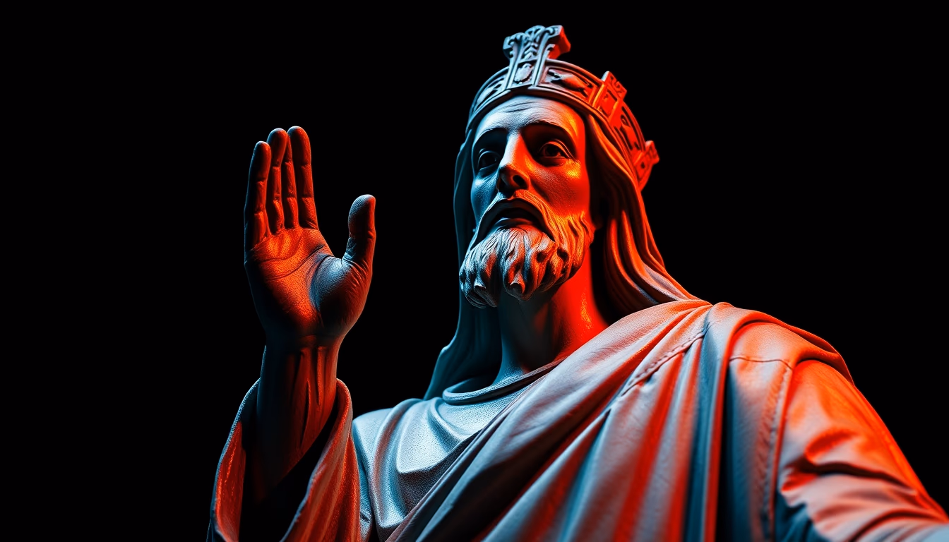 cristo redentor statue in editorial style