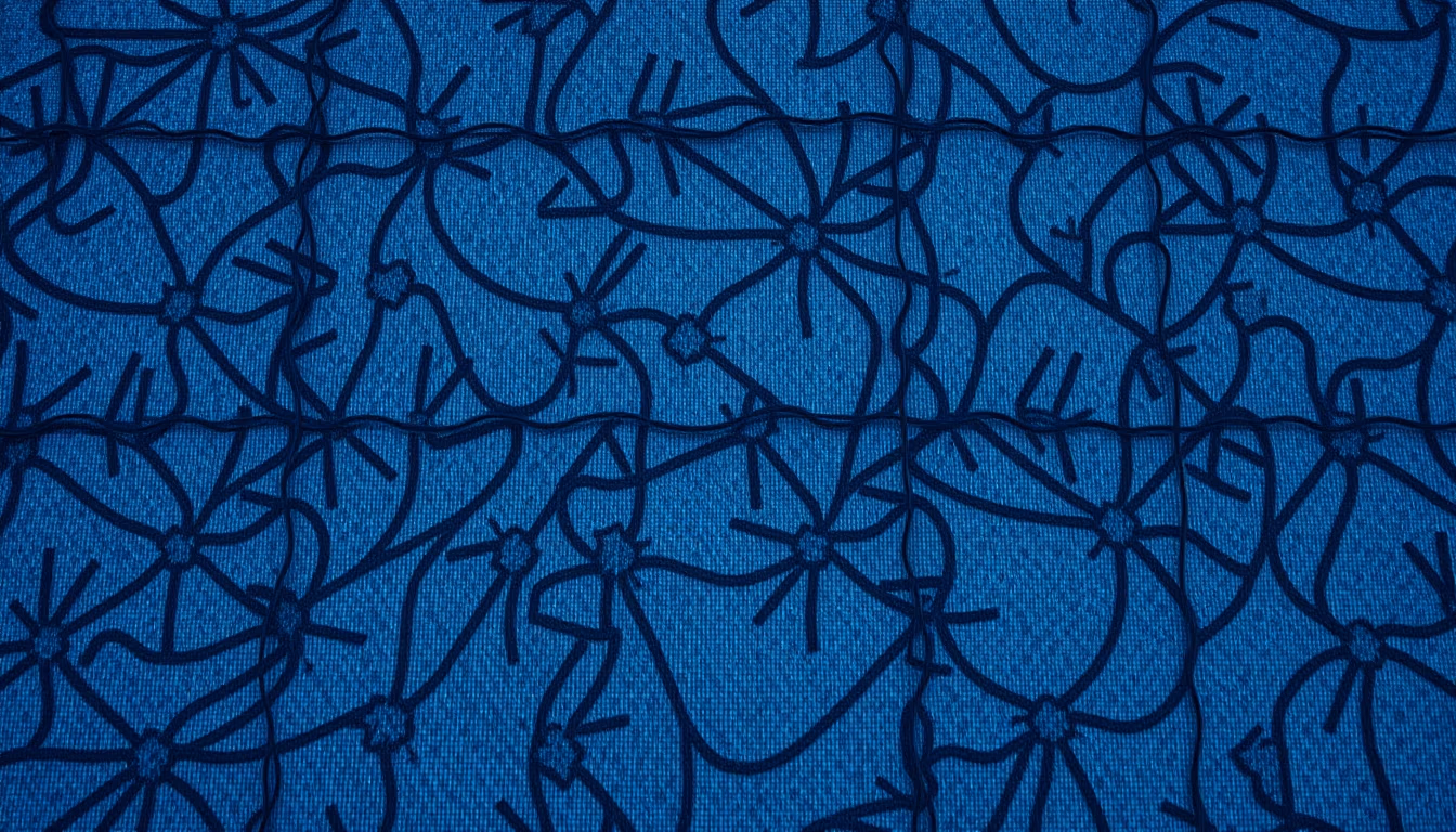 cross stitch pattern in editorial style