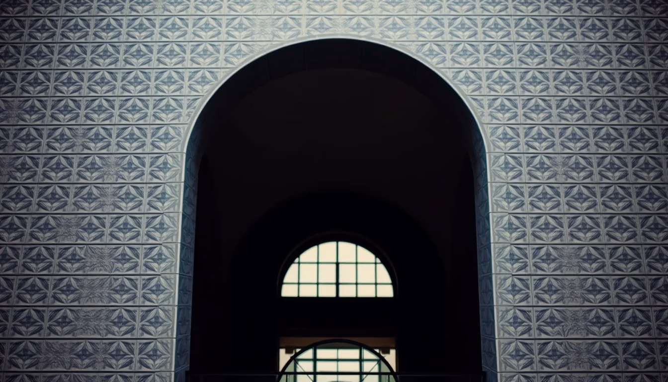 cross stitch pattern in editorial style