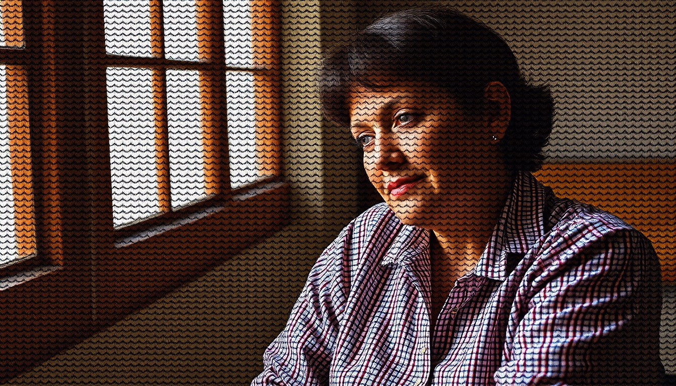 cross stitch pattern in editorial style