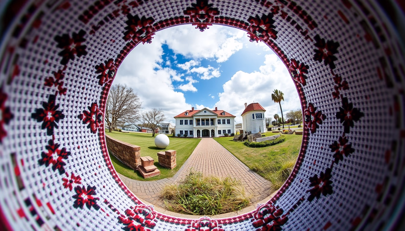 cross stitch pattern in editorial style