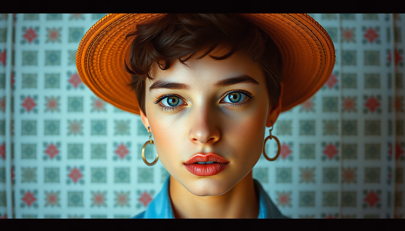 cross stitch pattern in editorial style