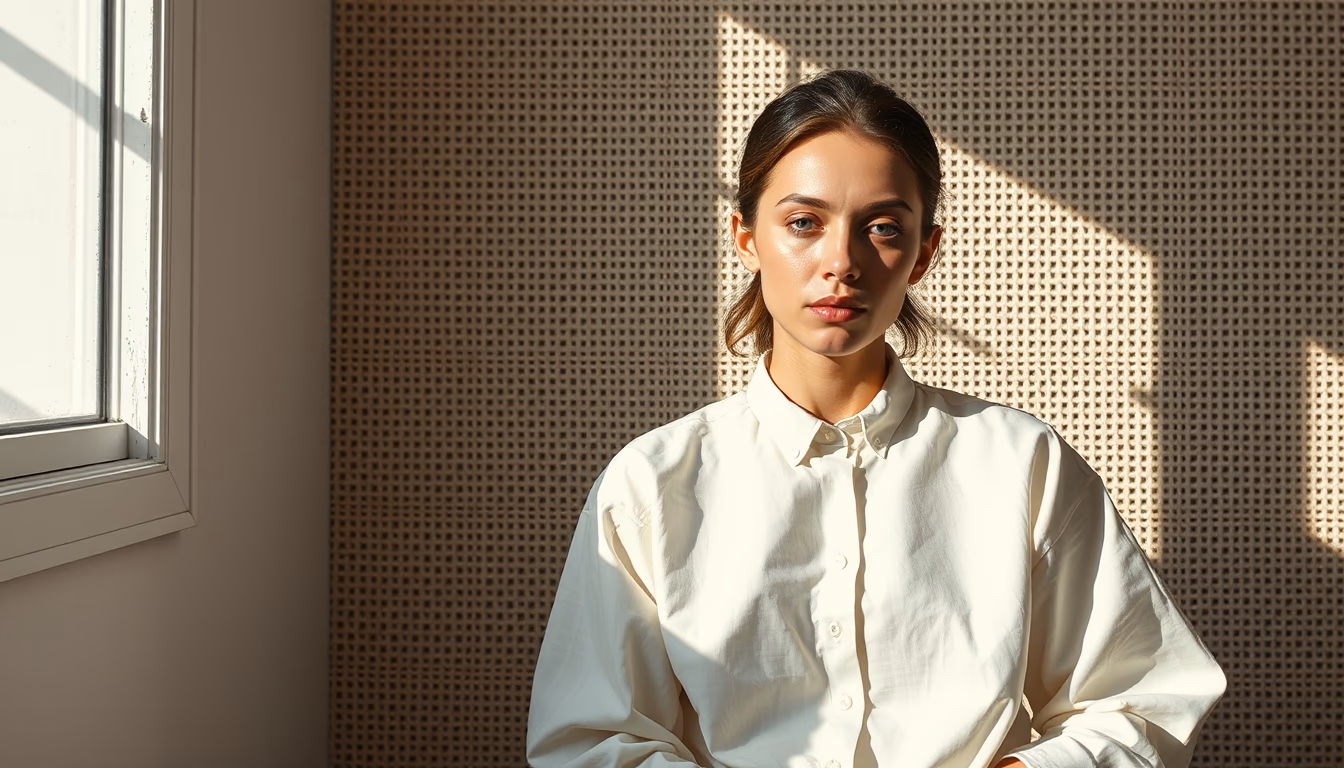 cross stitch pattern in editorial style