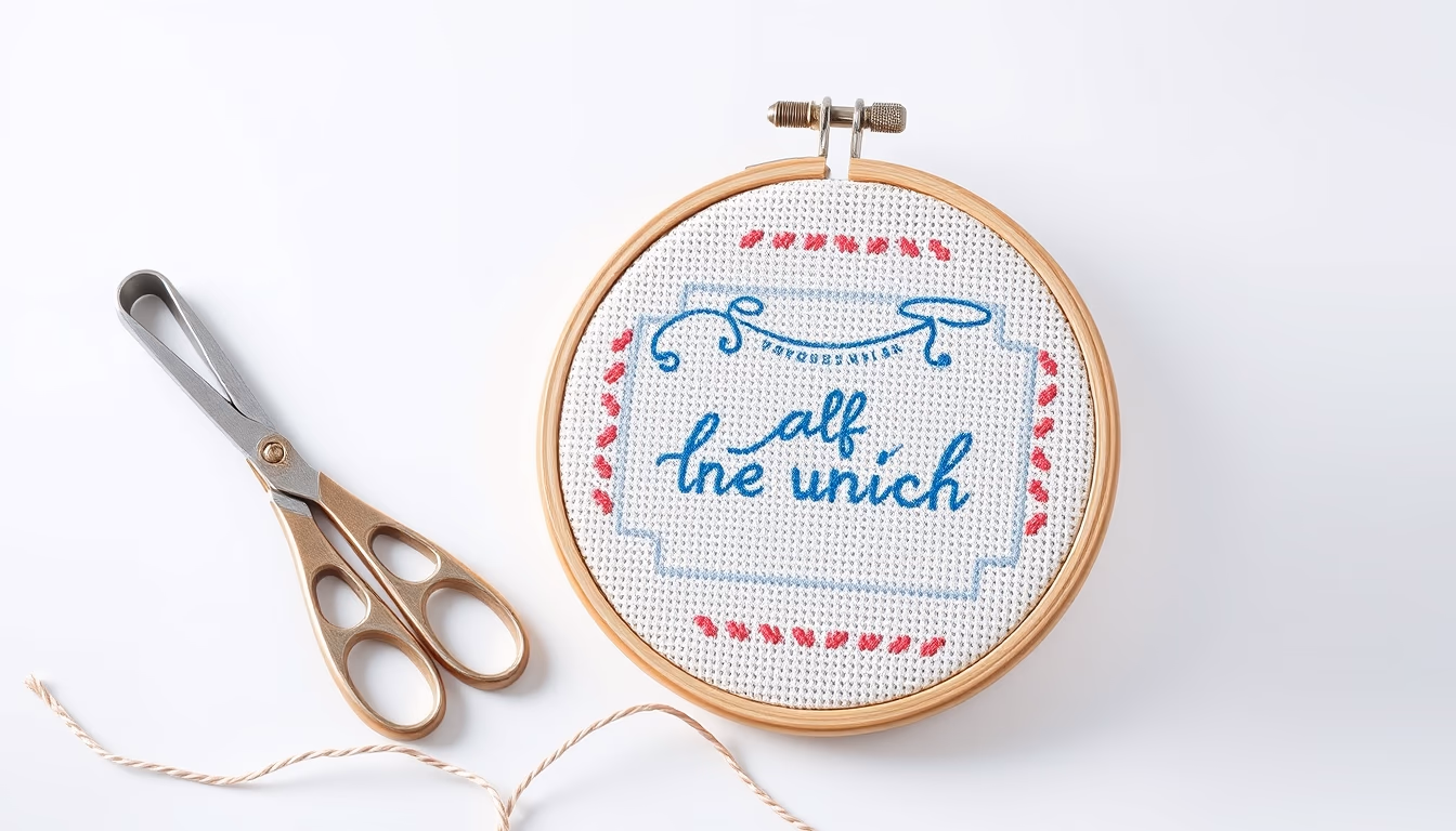 cross stitch pattern in editorial style
