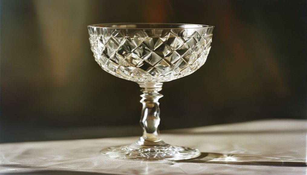 crystal goblet hand cut in editorial style