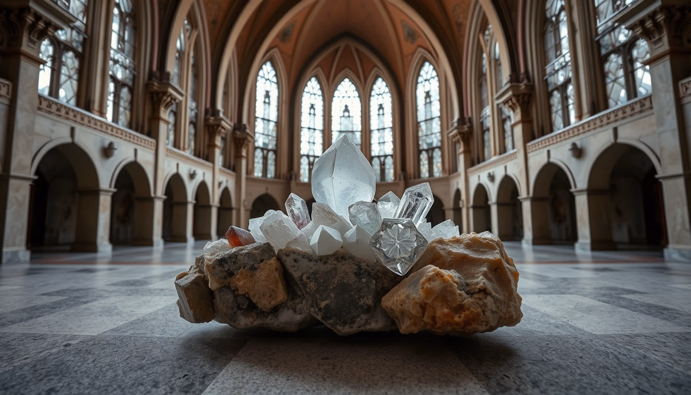 crystals collection healing in editorial style