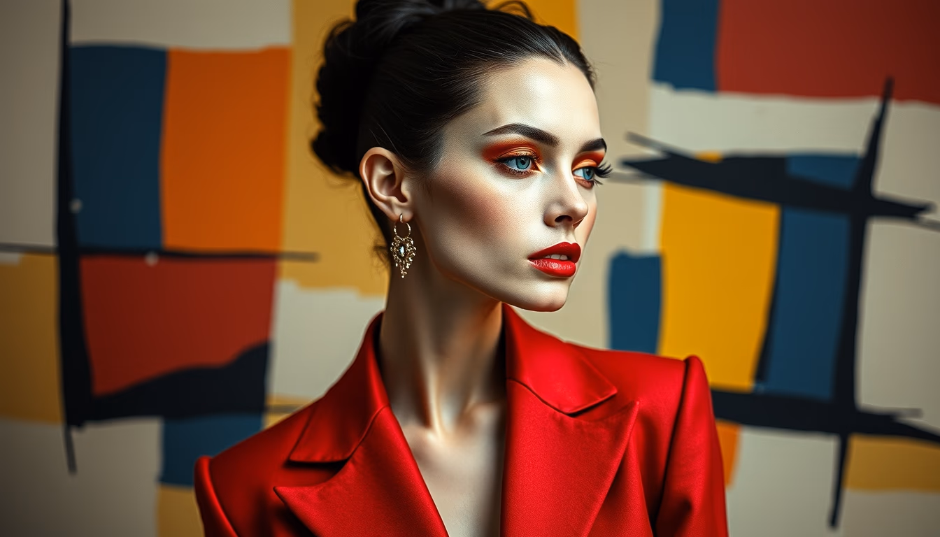 cubist abstract picasso style in editorial style