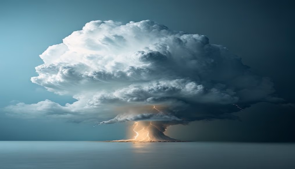 cumulonimbus thunderhead in editorial style
