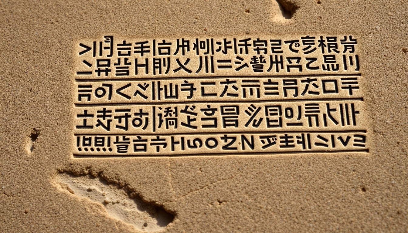 cuneiform sumerian tablet in editorial style