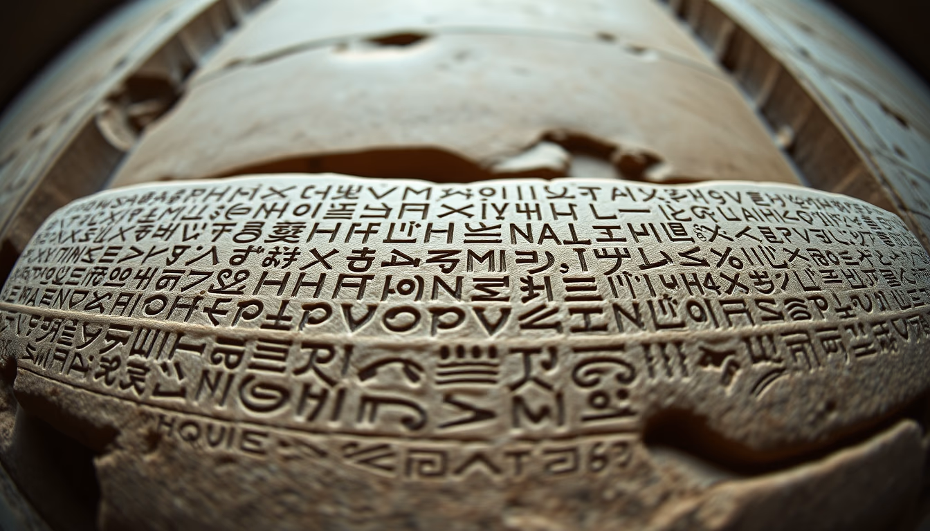 cuneiform sumerian tablet in editorial style