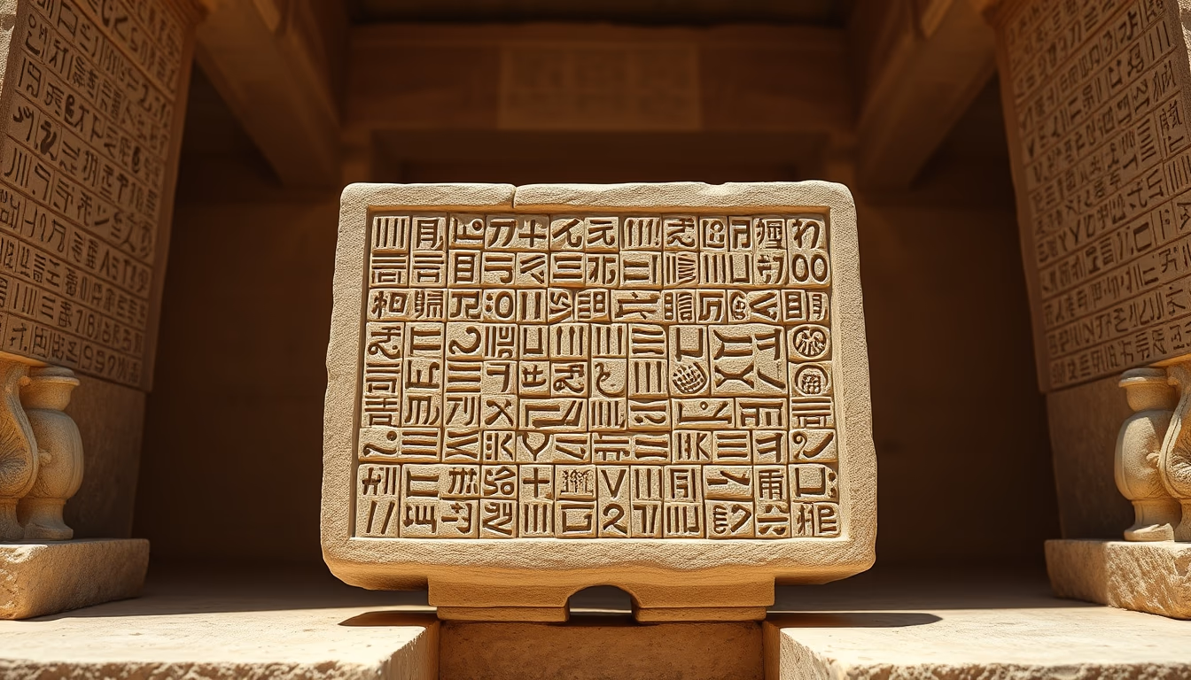 cuneiform tablet sumerian in editorial style