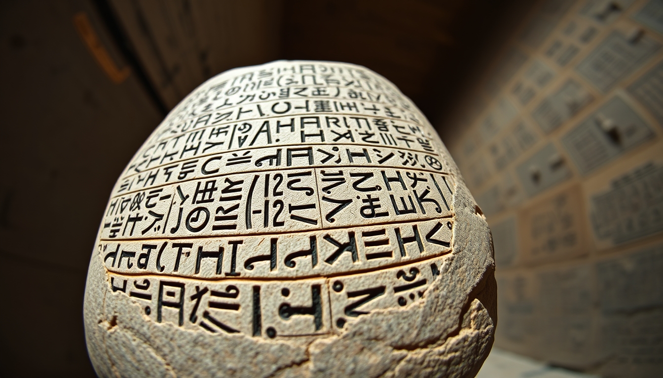 cuneiform tablet sumerian in editorial style