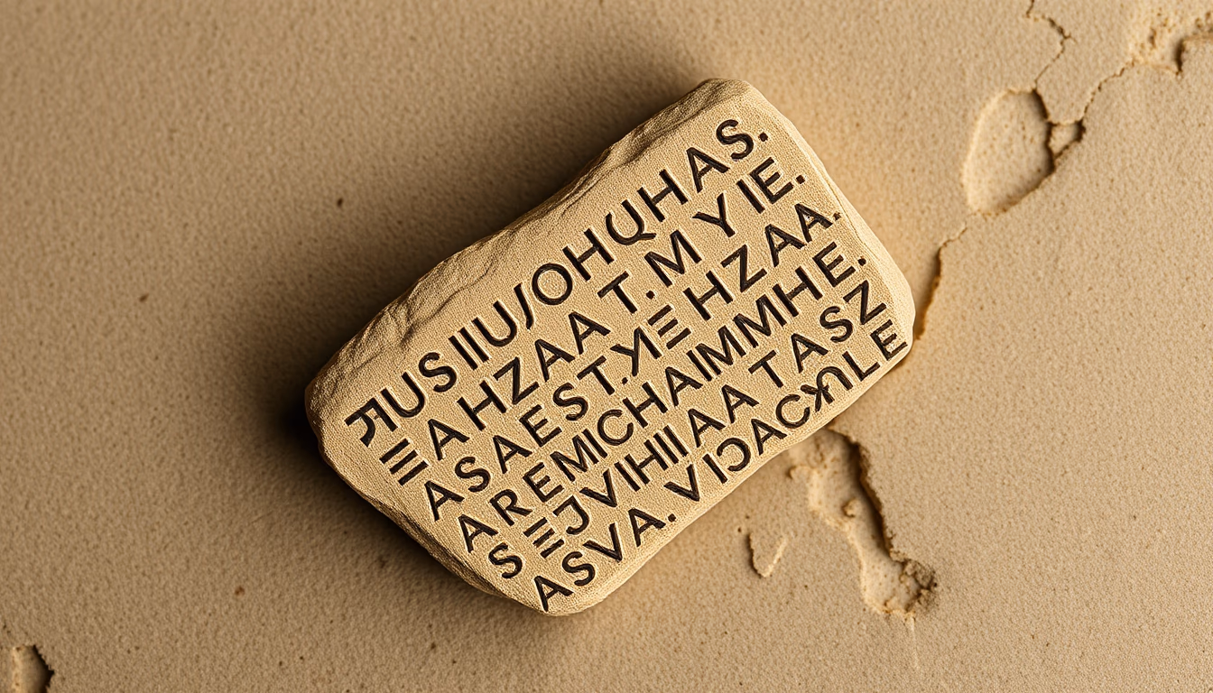 cuneiform tablet sumerian in editorial style
