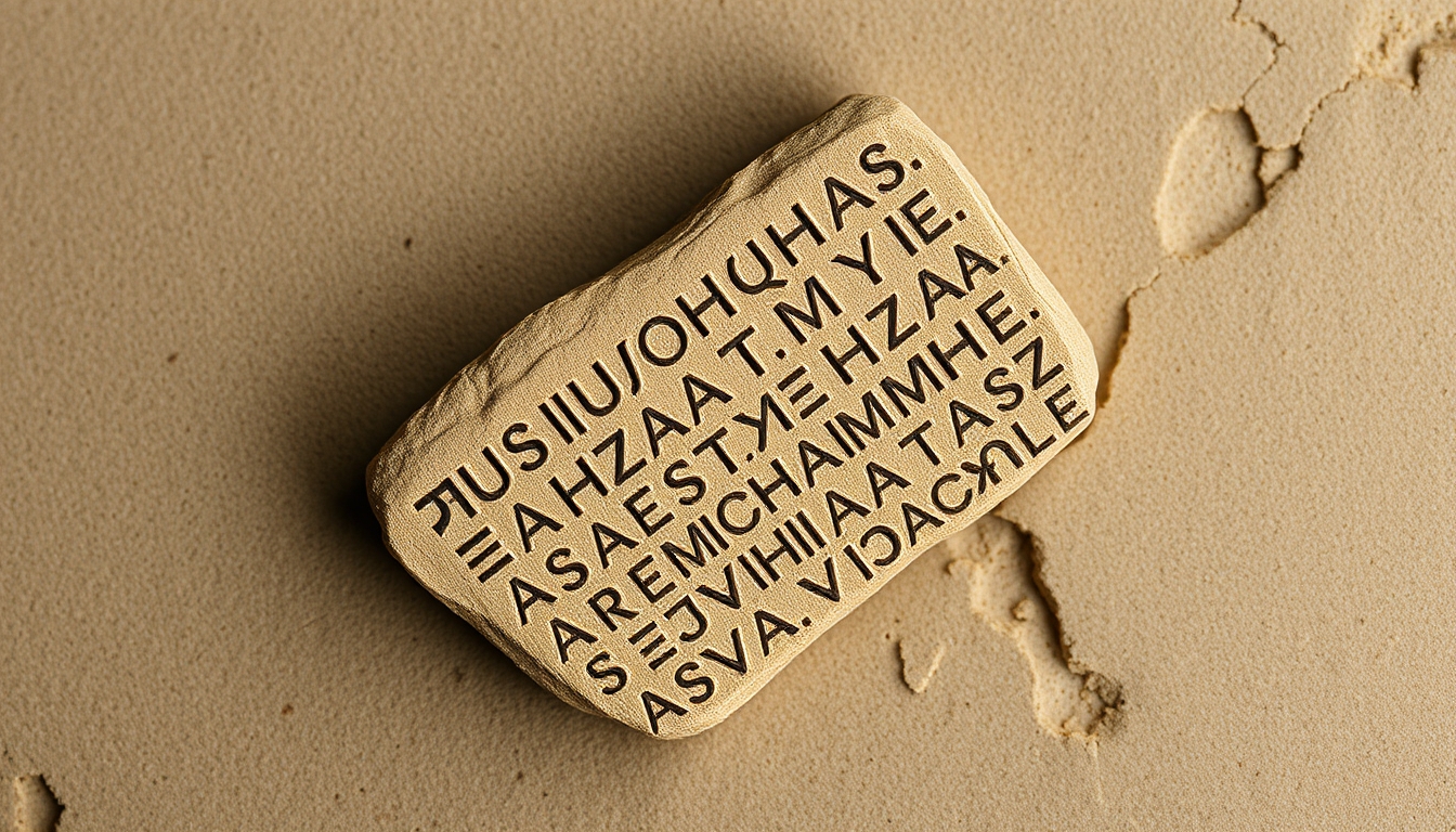 cuneiform tablet sumerian in editorial style