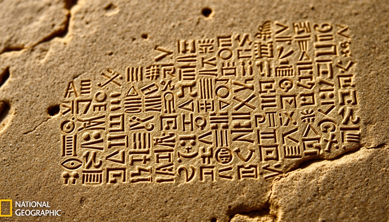 cuneiform tablet sumerian in editorial style