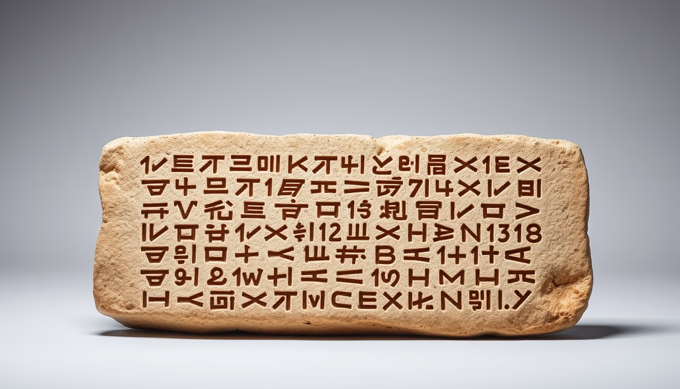 cuneiform tablet sumerian in editorial style