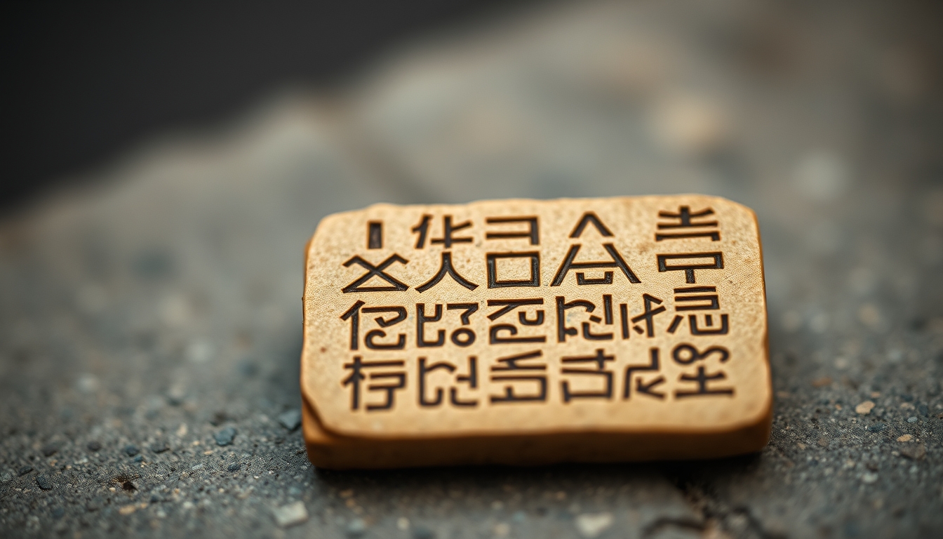 cuneiform tablet sumerian in editorial style