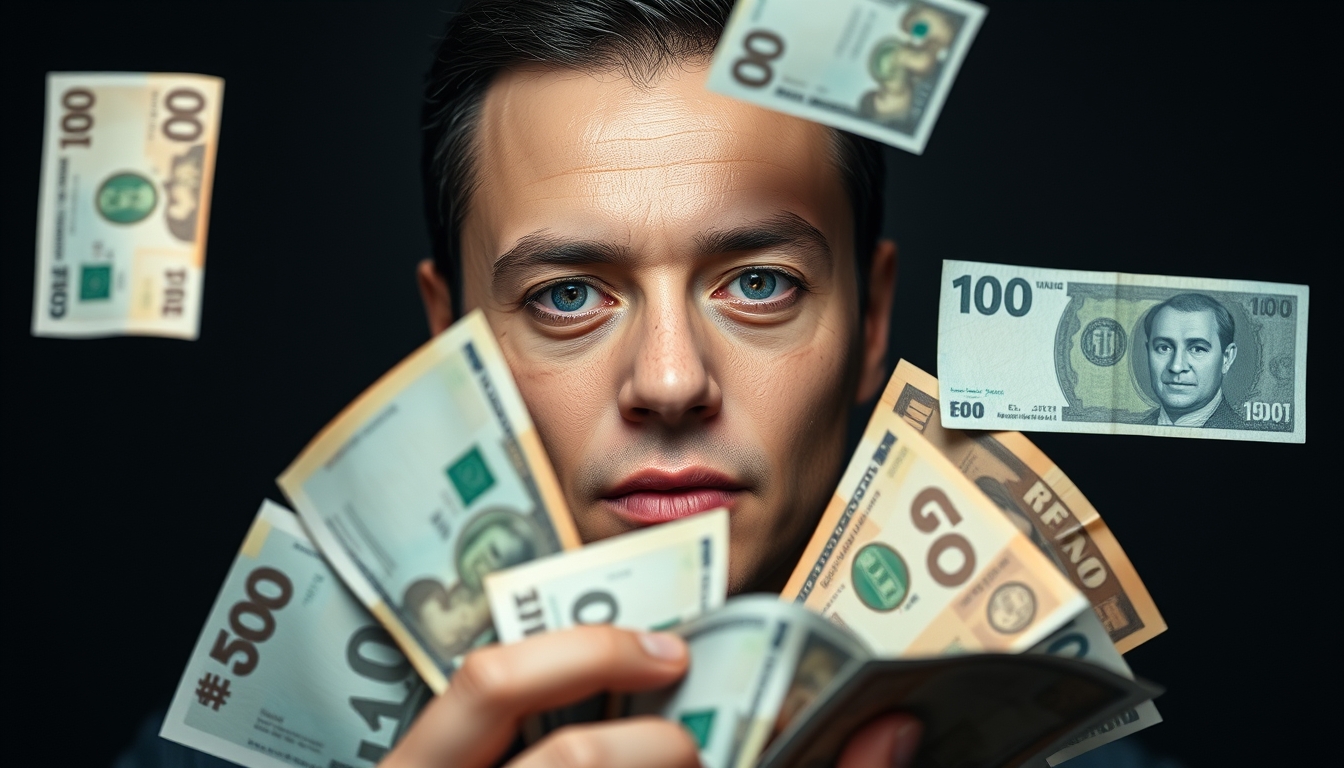 currency notes from around the world in editorial style