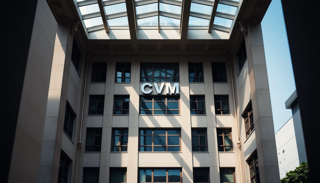 Brazilian securities commission building in Rio de Janeiro architectural exterior in editorial style