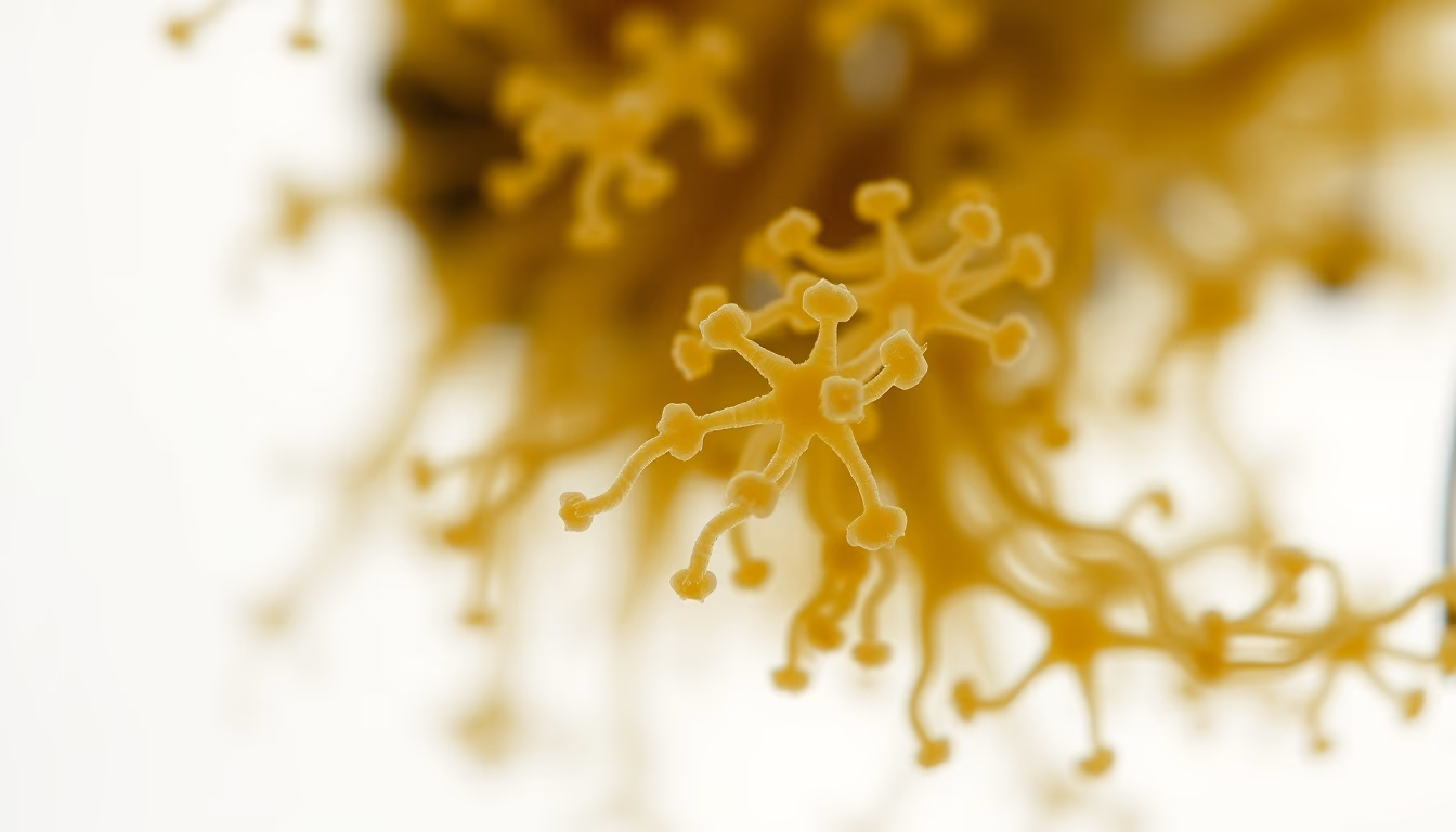 cyanobacteria filament in editorial style