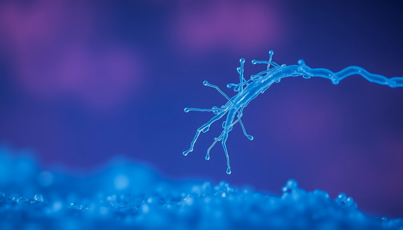 cyanobacteria filament in editorial style