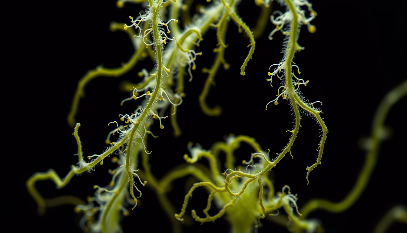 cyanobacteria filament in editorial style