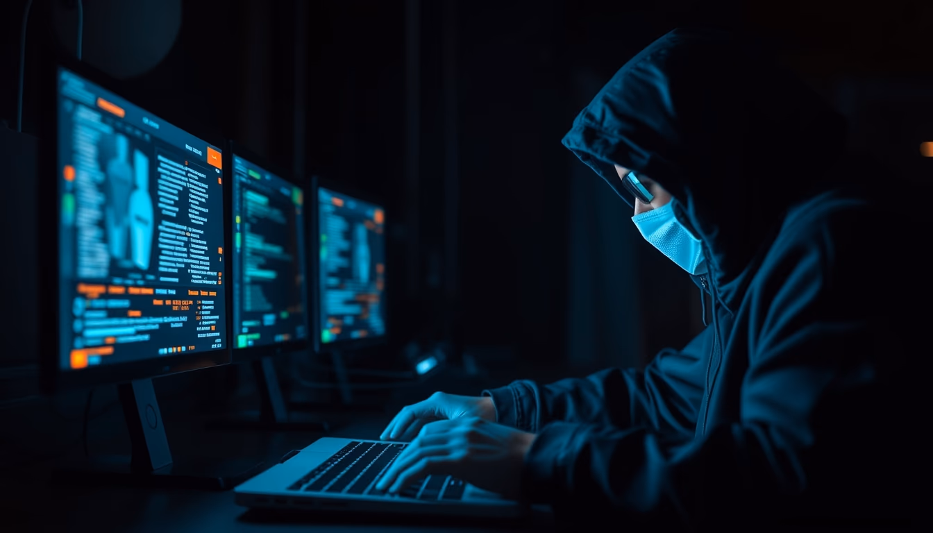 cyber attack visualization in editorial style