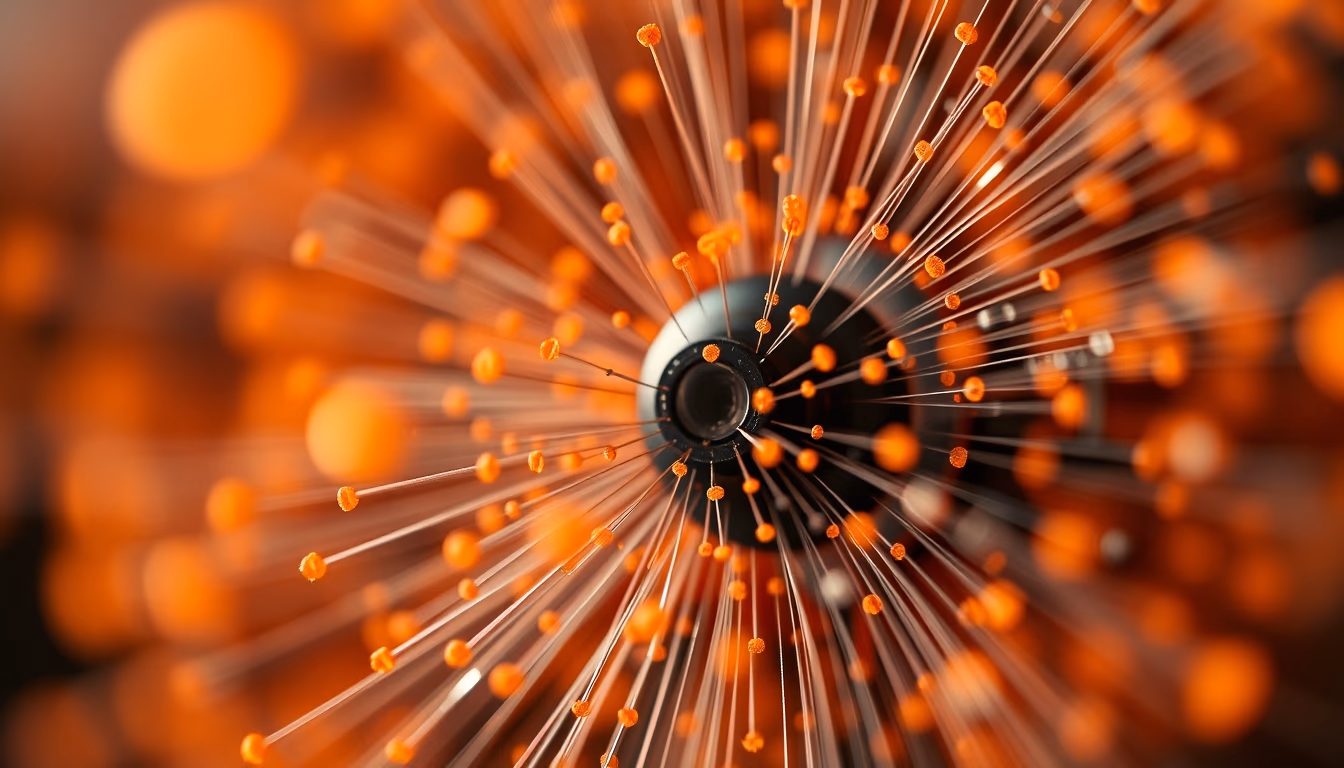 cyclotron particle in editorial style