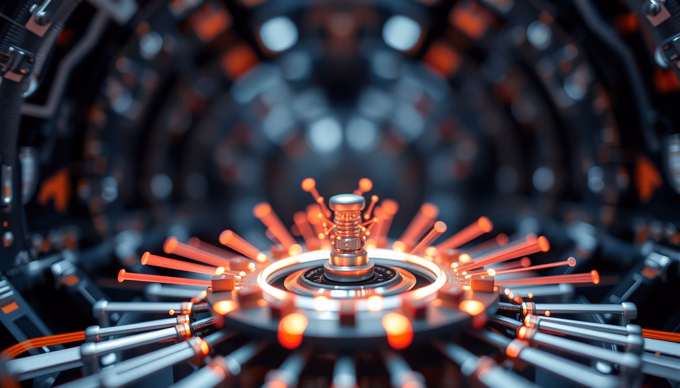 cyclotron particle in editorial style