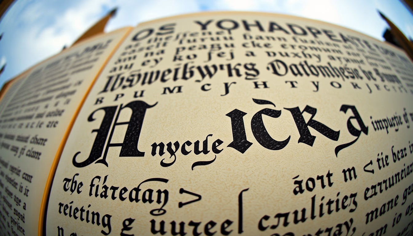 cyrillic script medieval in editorial style