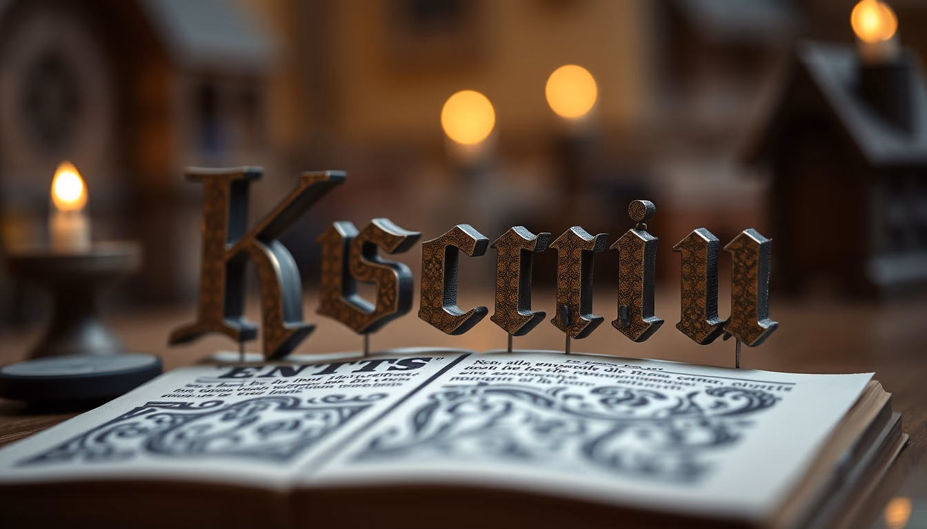 cyrillic script medieval in editorial style