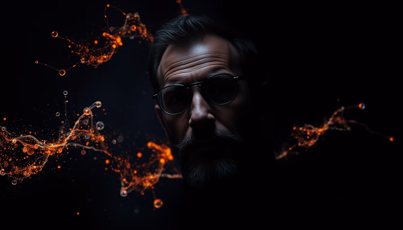 dark matter visualization in editorial style