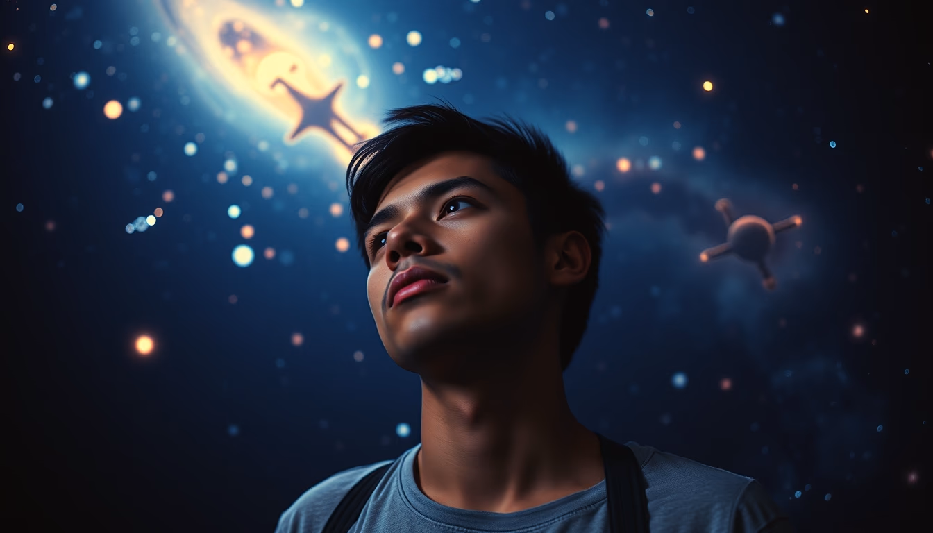 dark matter visualization in editorial style